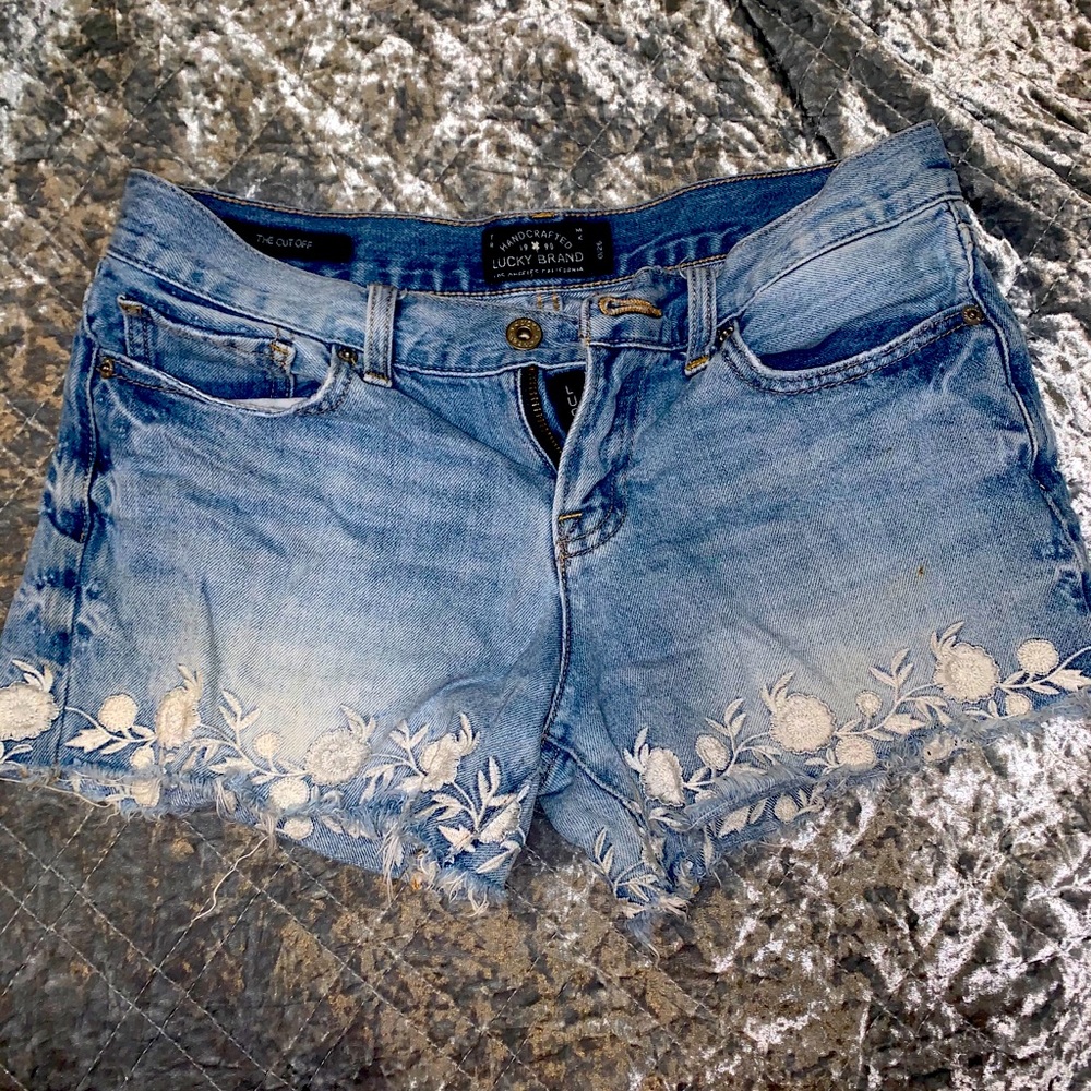 Lucky brand embroidered shorts